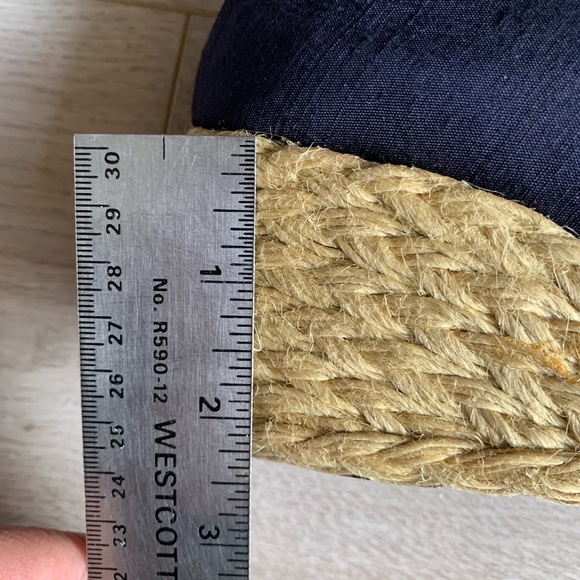 Lauren Ralph Lauren NWOT Wedge Metallic Blue 6.5B - Picture 6 of 8